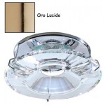 FARETTO INCASSO CRISTALLO E ORO 12V GU10 DIAM.11cm F.7cm NEW ORALIGHT 452/F.ORL