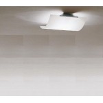 PLAFONIERA SOFFITTO TECLA 230V R7S METALLO NICHEL/VETRO 40x40cm PANZERI P4032-40