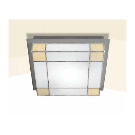 PLAFONIERA SOFFITTO QUADRA CARLA 230V R7S GRIGIA 30x30 LEDS LACREU 15-2377-N3-AE