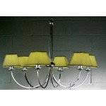 LAMPADARIO METALLO CROMATO 230V 6xE14 CON PARALUMI SABBIA NUCLEO FORME 603/6CR