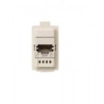 PRESA DATI LAN RJ45 CAT.5E UTP BIANCA 1M PER SERIE MAGIC BTICINO 5974AT5