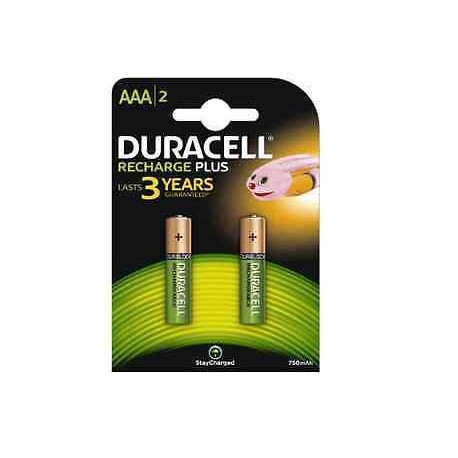 BATTERIA MINISTILO AAA RICARICABILE 750MAH BLISTER 2PZ Ni-Mh DURACELL DU70