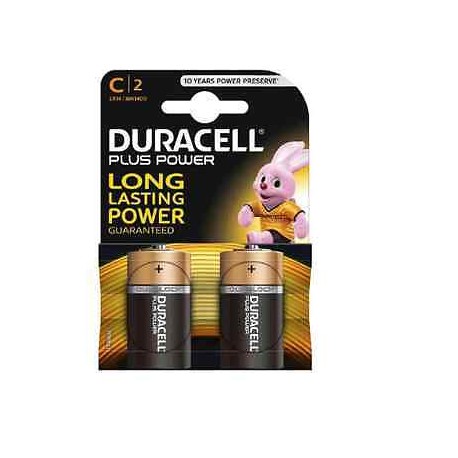 BATTERIA ALCALINA BLISTER 2PZ 1/2 MEZZATORCIA C PLUS POWER 1.5V DURACELL MN1400