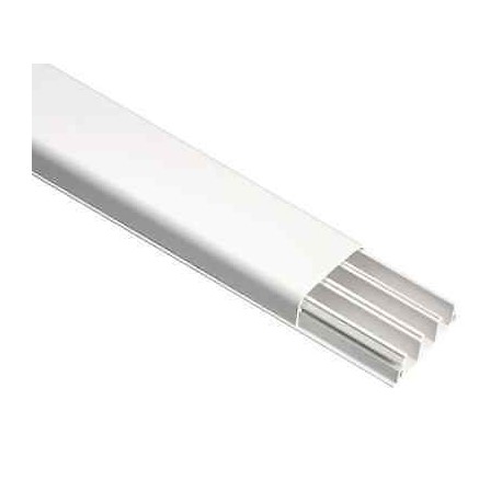 CANALE IN PLASTICA BATTISCOPA 2 SEPARATORI - 3 SCOMPARTI BIANCO 70X20MM CON COPERCHIO TIPO EC 20001