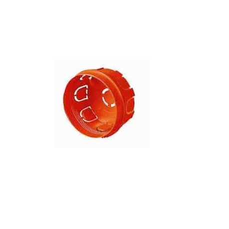 2PZ CASSETTA SCATOLA INCASSO TONDA D.85 PER DERIVAZIONI COLORE ARANCIO FAE236