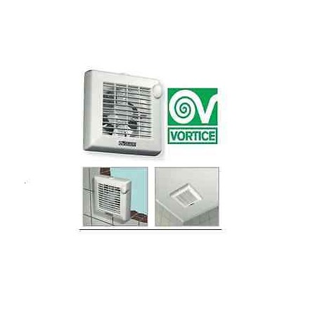 ASPIRATORE ELICOIDALE DA MURO DIAM.90 M90/3,5 159X160X100MM BIANCO VORTICE 11150