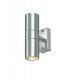 APPLIQUE BIEMISSIONE FARETTO ESTERNO INOX IP44 2 SPOT GU10 230V LAMPO UPDOWN/2