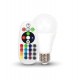 LAMPADA LED E27 6W 4500K 300° LUCE BIANCA + MULTICOLOR RGB C/TELECOM VTAC 7150 