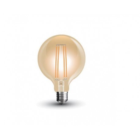 LAMPADA GLOBO FILAMENTO LED VINTAGE AMBRA E27 7W 3000K   D.95mm V-TAC VTAC 7147