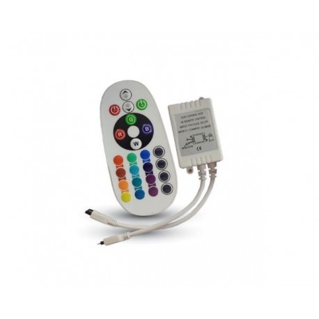 CENTRALINA TELECOMANDO STRISCE LED RGB 24 TASTI 12VDC MAX 72W V-TAC VTAC 3625