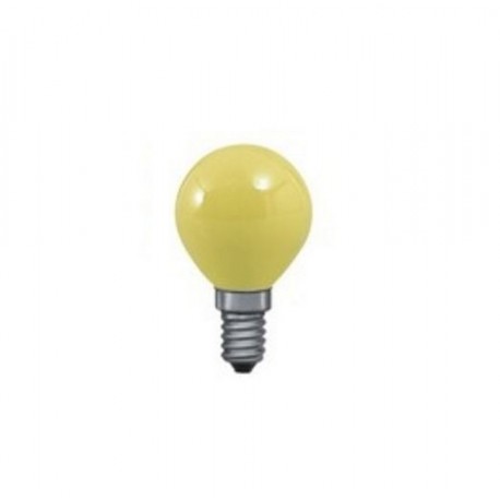 LAMPADINA INCANDESCENZA SFERA COLORATA GIALLA E14 40W 230V LEUCI SF40G