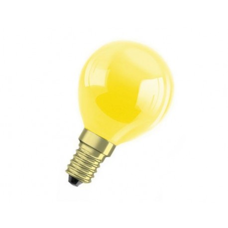 LAMPADINA INCANDESCENZA DECOR P GIALLA YELLOW 25W 230V E14 5X10 OSRAM SF25G 