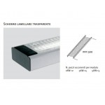 SCHERMO LAMELLARE TRASPARENTE PER PLAFONIERA UFFICIO SIRIUS 11X30cm CIMES 1605