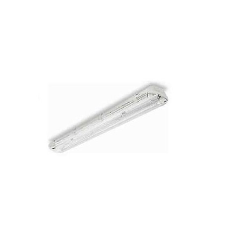 PLAFONIERA STAGNA IP66 PREDISPOSTA PER 2 TUBI LED T8 G13 120CM (EX 2X36W) 29236