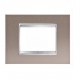 PLACCA LUX 3 POSTI METALLO BRONZO PERLATO CHORUS GEWISS GW16203MP