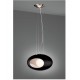 SOSPENSIONE LAMPADARIO PALLA VETRO OVALE NERO C/ DOPPIO FORO MASSIVE 417503010 41750/30/10