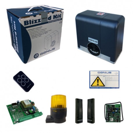 KIT COMPLETO AUTOMAZIONE CANCELLO SCORR 500KG FAAC GENIUS BLIZZARD 230V 104014