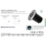 FARETTO SPOT TONDO CARRABILE PAVIMENTO ALLUMINIO E ACCIAIO INCASSO CALPESTABILE 230V GU10 IP65 LAMPO CARRGU10