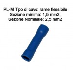 GIUNTO TESTA-TESTA PER CAVI IN RAME 1.5-2.5 mm2 ISOLATO PVC 100PZ CEMBRE PL06-M