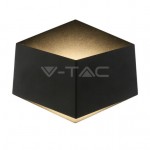 APPLIQUE 3W LED UP DOWN FAZZOLETTO NERO LUCE 4000K 230V BRIDGELUX VTAC 8347