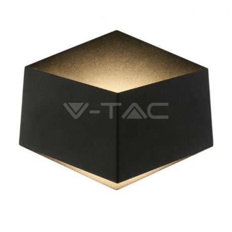 APPLIQUE 3W LED UP DOWN FAZZOLETTO NERO LUCE 4000K 230V BRIDGELUX VTAC 8347