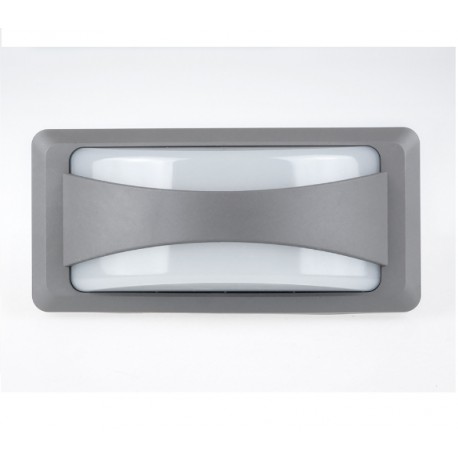 Applique lampada led da muro 12w wall light esterno 4000k grigio ... Lampade led esterno