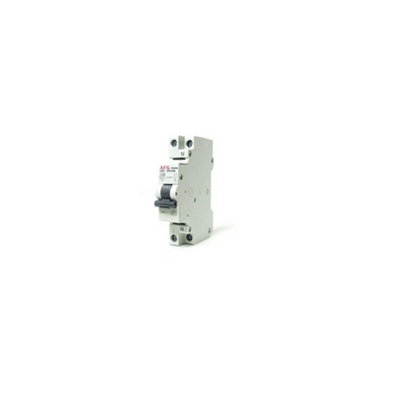 INTERRUTTORE MAGNETOTERMICO 1P+N C DIN 1 MODULO 4,5KA 16A 230V AEG  EC91EC16NR - LADOGANA GROUP SRL