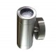 SPOT A PARETE IP65 2XGU10 UP-DOWN ACCIAIO INOX SPAZZ. 230V V-TAC COD.4793