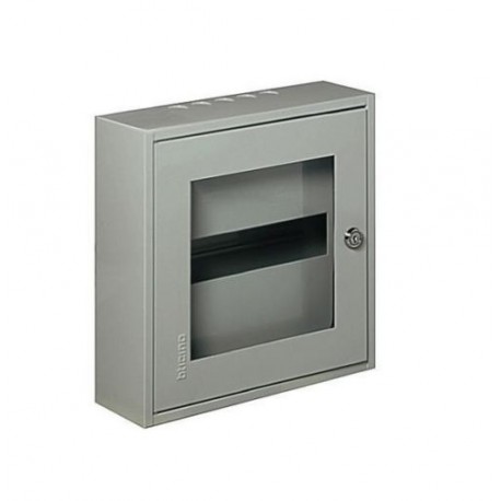 QUADRO CENTRALINO LAMIERA IP30 12M DIN PORTA VETRO SERRATURA BTICINO E109C/12D