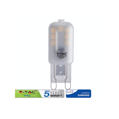 LAMPADINA LED G9 230V 2,5W 4000K BIANCA NATURALE SAMSUNG V-TAC VTAC 244 4359