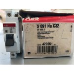 INTERRUTTORE MAGNETOTERMICO 1P+N C32 32A 4500A 4.5KA ABB S091 NA EF 685 1