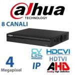 DVR TELECAMERE IBRIDO 5IN1 XVR HD 8 CH CVI AHD TVI CVBS 4IP DAHUA XVR5108HS-S2