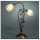 LAMPADA LUME DA TAVOLO RUSTICO BRONZO MARRONE CON TULIPANI VETRO 2X40W G9 230V MASSIVE EIFFEL COD. 385848610