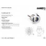 FARETTO LED INCASSO CALP. SILVER 12V 1W 30° 350mA LUCE CALDA LAMPO FLOORLED1W/BC