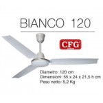 AGITATORE SOFFITTO BIANCO 3 PALE DIAM. 120CM 3 VELOCITA' 220V 60W C/REGOLATORE CFG EV024