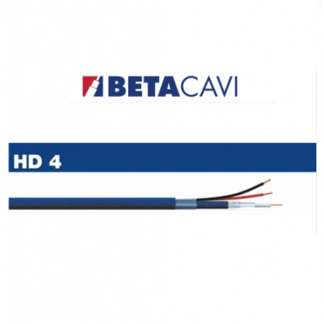 CAVO COASSIALE PER VIDEOSORVEGLIANZA TVCC HD COAX + 2X0,50 100m BETA CAVI HD4205