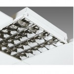 PLAFONIERA INCASSO CONTROSOFFITTO 4 X 18W PER TUBI LED 60x60 CM ALMALUX 441010