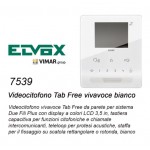 VIDEOCITOFONO PARETE VIMAR ELVOX 7539 TAB FREE VIVAVOCE BIANCO