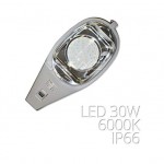 ARMATURA STRADALE 30W GRIGIA LED SMD 6000K LUCE FREDDA IP68 120° V-TAC VTAC 5428