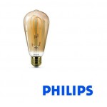 LAMPADINA LED PERA CLASSIC VINTAGE ST64 E27 230V 5W-25W 2000K 250lm ORO PHILIPS