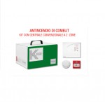 KIT ANTINCENDIO CENTRALE CONVENZIONALE 2 ZONE SEN FUMO PULSANTE COMELIT 43KIT002
