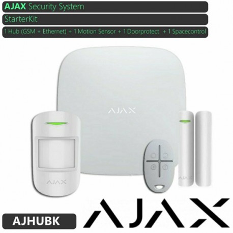 KIT ALLARME WIRELESS GSM LAN RILEVATORE IR CONTATTO MAGNETICO RADIOC AJAX AJHUBK